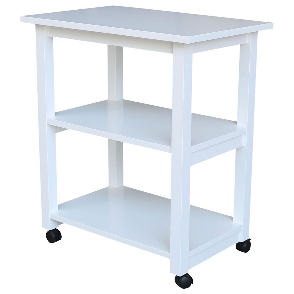 International Concepts Microwave Cart in White, , large