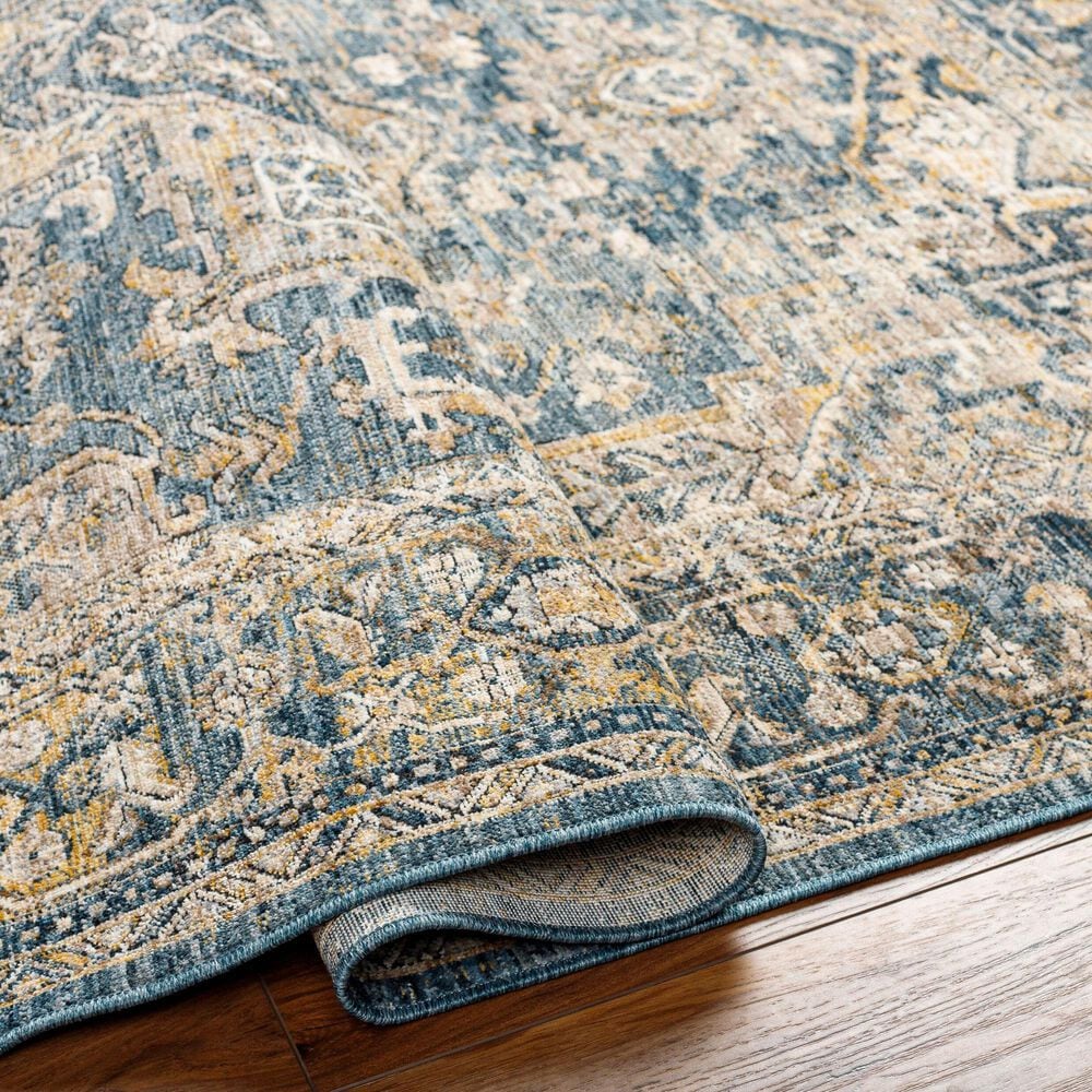 Surya Aspendos APS-2323 7&#39;10&quot; x 10&#39;2&quot; Teal, Mustard, Black, Medium Gray, Charcoal and Light Beige Area Rug, , large