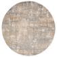 Nourison Rush CK951 8" Round Grey and Beige Area Rug, , large