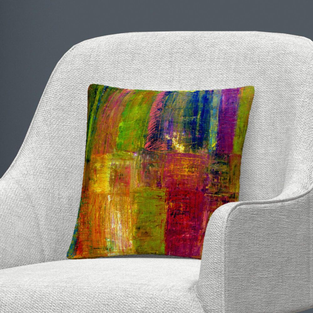 Timberlake Michelle Calkins 'Color Abstract' 16 x 16 Decorative Throw Pillow, , large
