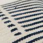 Rizzy Home 14" x 20" Striped Down Filled Lumbar Pillow in Natural and Blue, , large