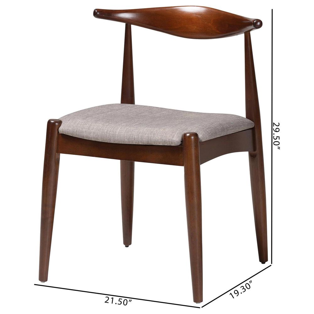 Baxton Studio Amato Side Chair in Walnut Brown (Set of 2), , large