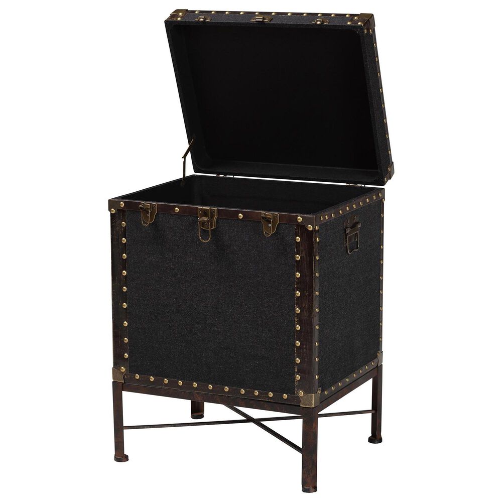Baxton Studio Laura Lift-Top End Table in Black, , large
