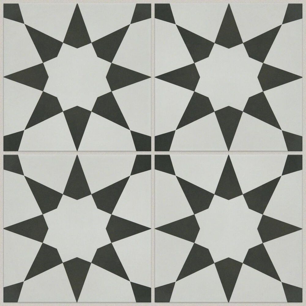 Shaw Revival Josefina Onyx 8" x 8" Porcelain Tile, , large