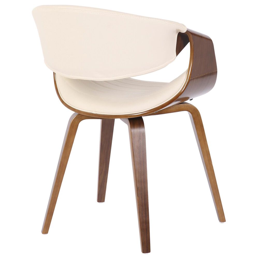 Lumisource Symphony Arm Chair with Cream Cushion in Walnut, , large