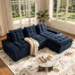 HOMLUX 2-Piece Right Facing Sectional with Chaise in Blue, , large