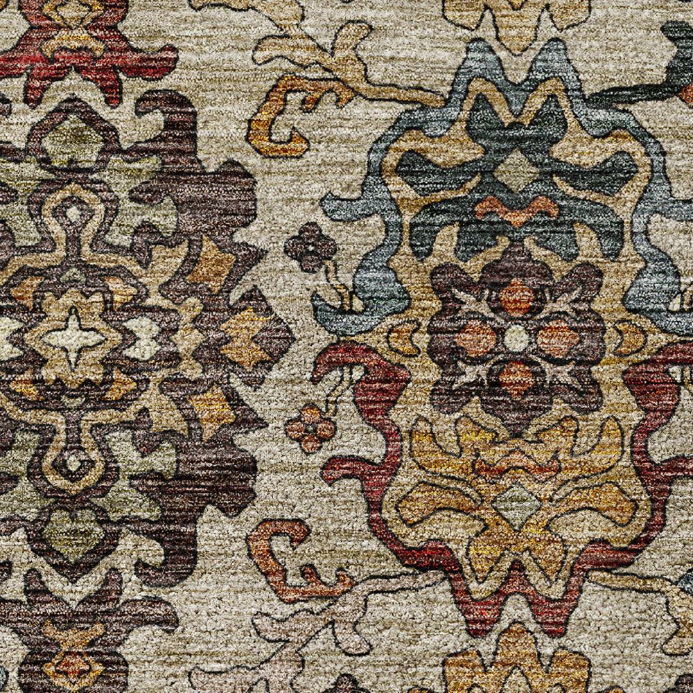 Dalyn Rug Company Silk Road Copper, Ivory, Gold, Brown, Blue, Aloe and Blush 9&#39; x 12&#39; Area Rug, , large