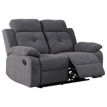 Titanic Furniture Bellinda Manual Reclining Loveseat in Gray, , large