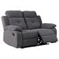 Titanic Furniture Bellinda Manual Reclining Loveseat in Gray, , large
