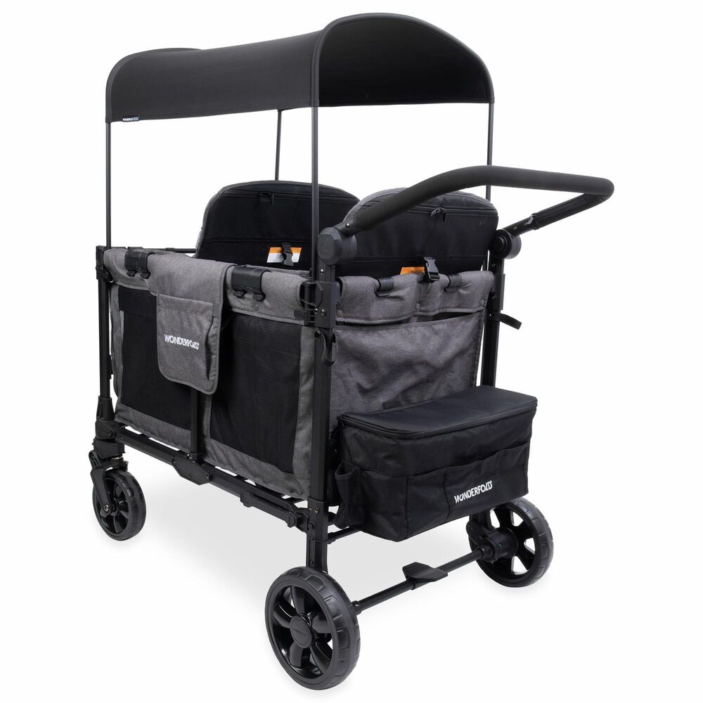 Wonderfold Elite Pro 4-Seater Stroller Wagon in Charcoal Gray, , large