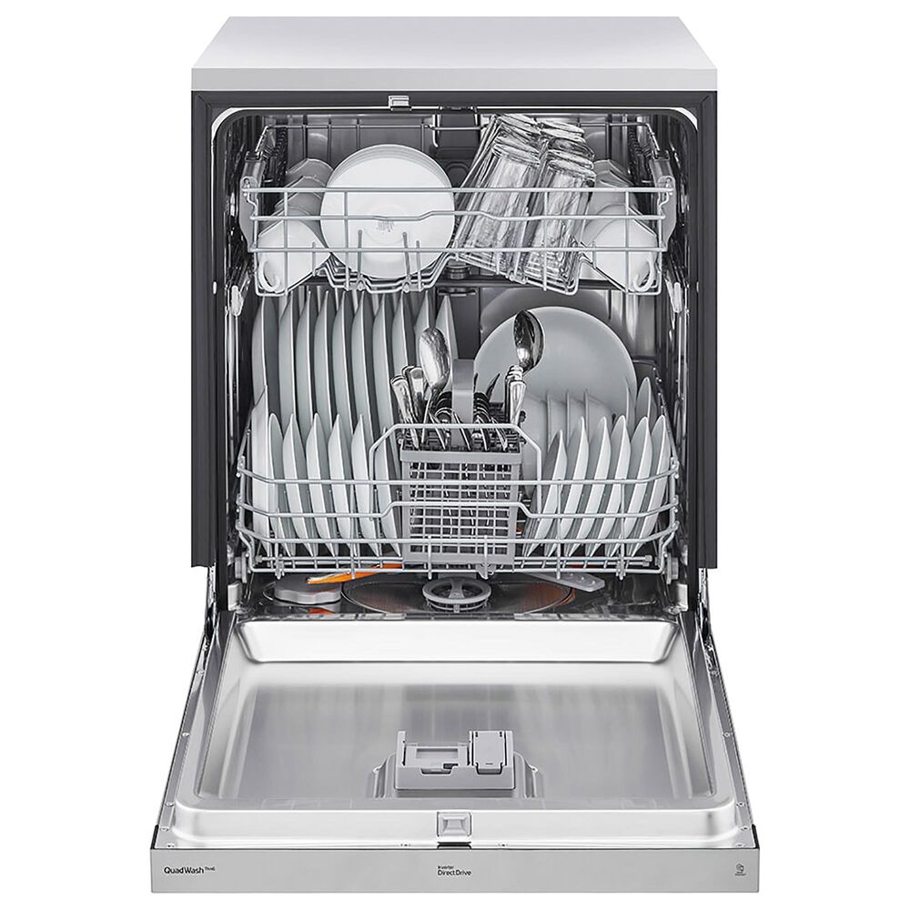 LG 24" Front Control Smart Dishwasher in Stainless Steel Nebraska Furniture Mart