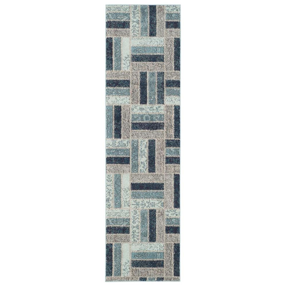 Safavieh Monaco MNC214E-28 2&#39;2&quot; x 8&#39; Grey/Blue Runner, , large