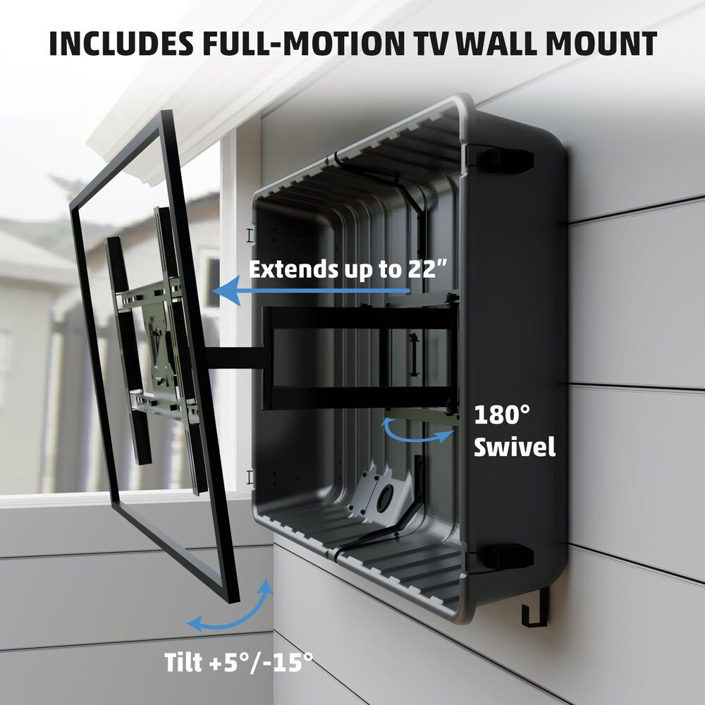 Storm Shell Classic Series 55" Outdoor TV Enclosure in Black, , large