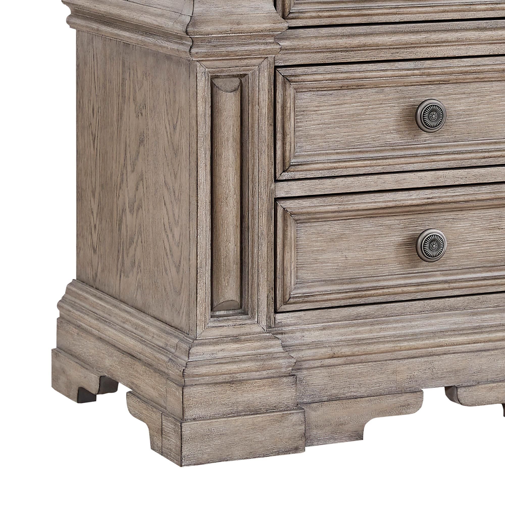 Millenium Blairhurst 3-Drawer Nightstand in Light Grayish Brown