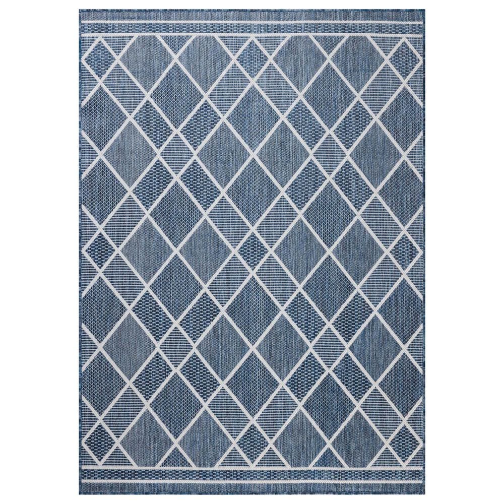 Loloi Easton Ivory and Denim 8&#39;6&quot; x 11&#39;6&quot; Indoor/Outdoor Area Rug, , large
