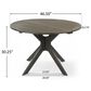 HOMLUX Outdoor Stanford Round Acacia Wood Dining Table with X Base in Gray - Table Only, , large