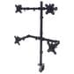 Manhattan Universal Four Monitor Mount with Double-Link Swing Arms in Black, , large