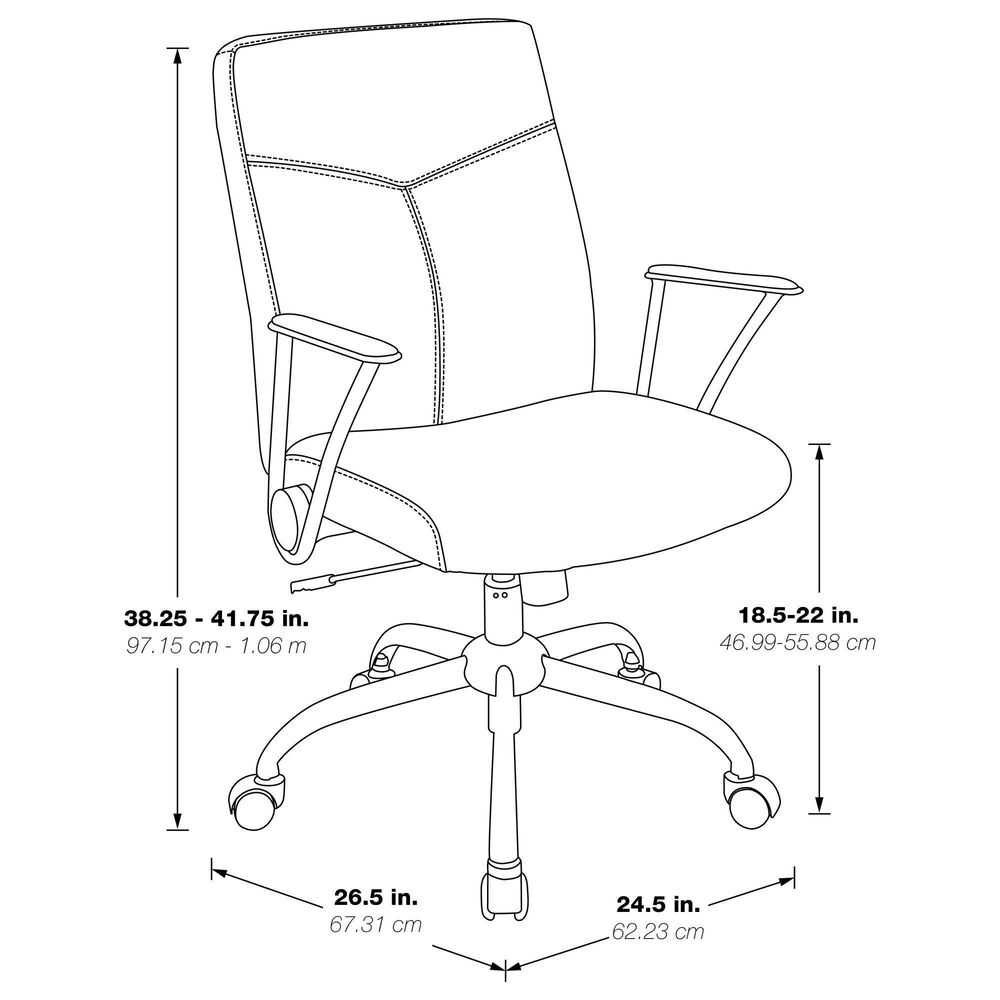 OSP Home Office Chair with Cream Cushion with Chrome, , large