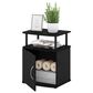 HOMLUX End Table with Open Shelf in Black, , large