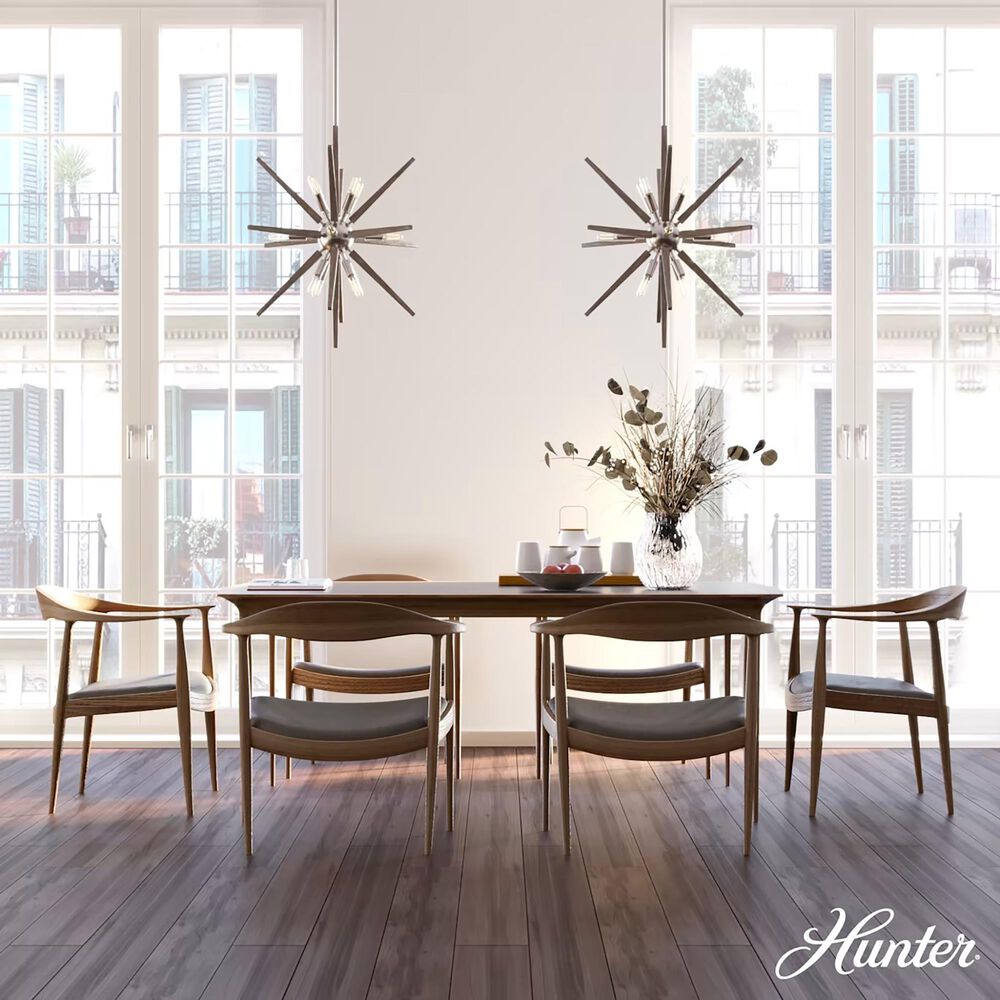 Hunter Jupiter Star 24&quot; 12-Light Pendant in Brushed Nickel, , large