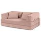 Jaxx Unsofa Stationary Loveseat in Peony Pink, , large