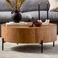 Four Hands Eaton Drum Coffee Table in Amber Oak, , large