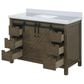 Lexora Home Marsyas 48" Single Bathroom Vanity in Rustic Brown with White Quartz Top and Rectangular Sink, , large