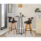 Lumisource Oracle Swivel Barstool with Black Cushion in Walnut and Black, , large