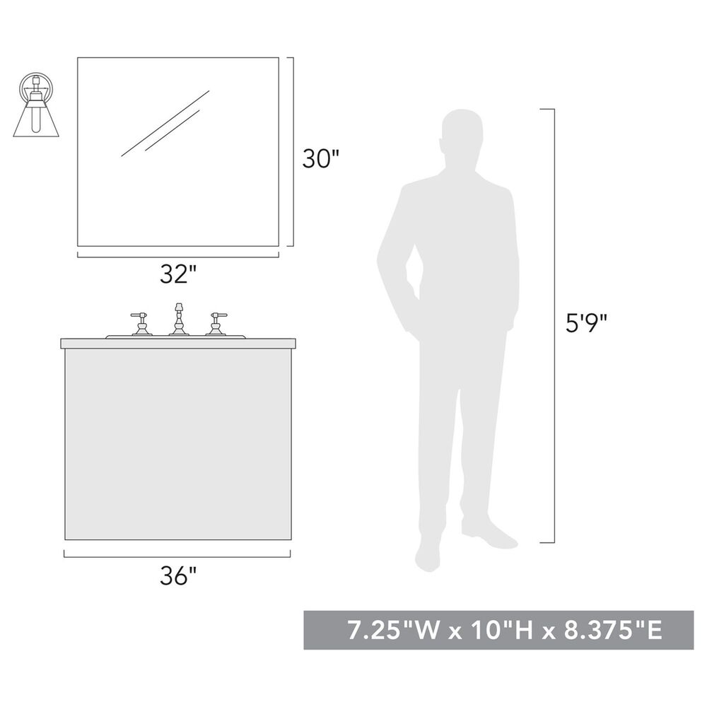 Golden Lighting Malta 1-Light Wall Sconce in Brushed Champagne Bronze, , large