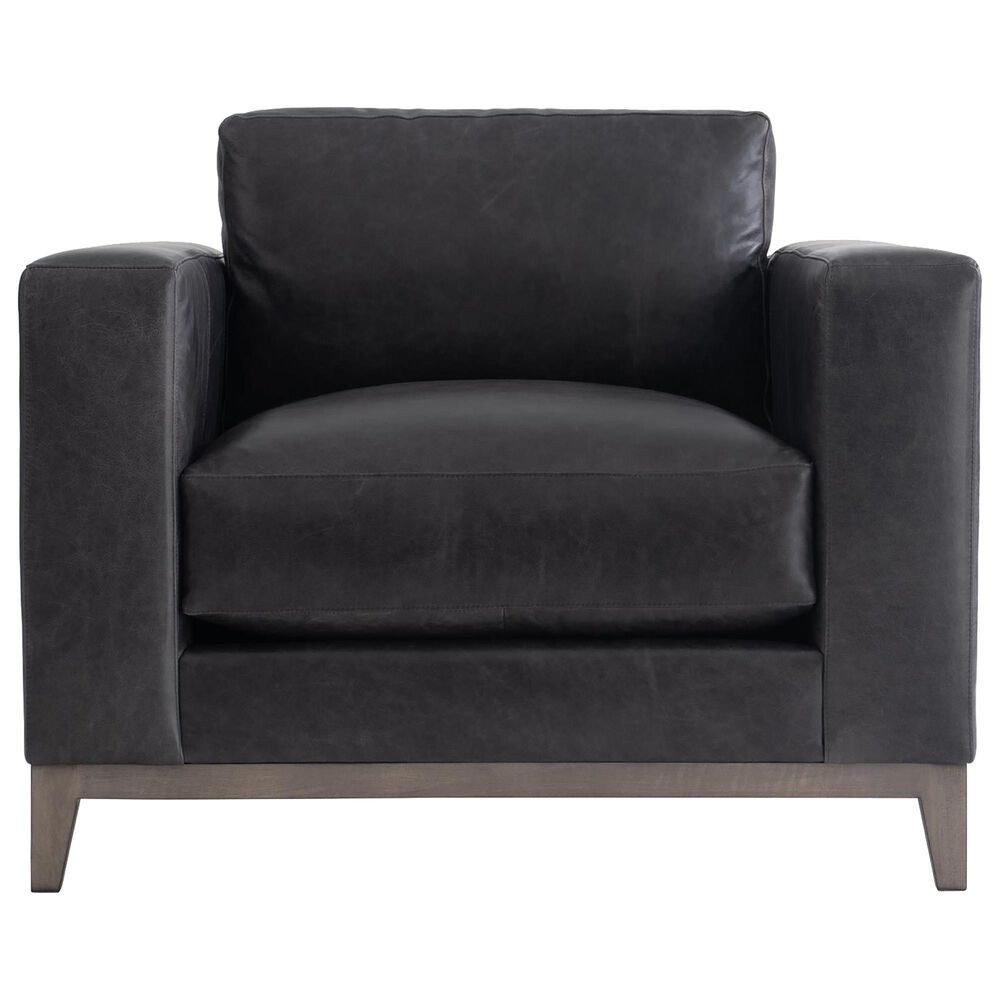 Bernhardt Noel Leather Club Chair in Grey, , large