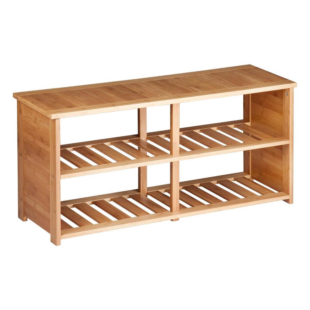 Honey Can Do Bamboo Shoe Bench in Natural, , large