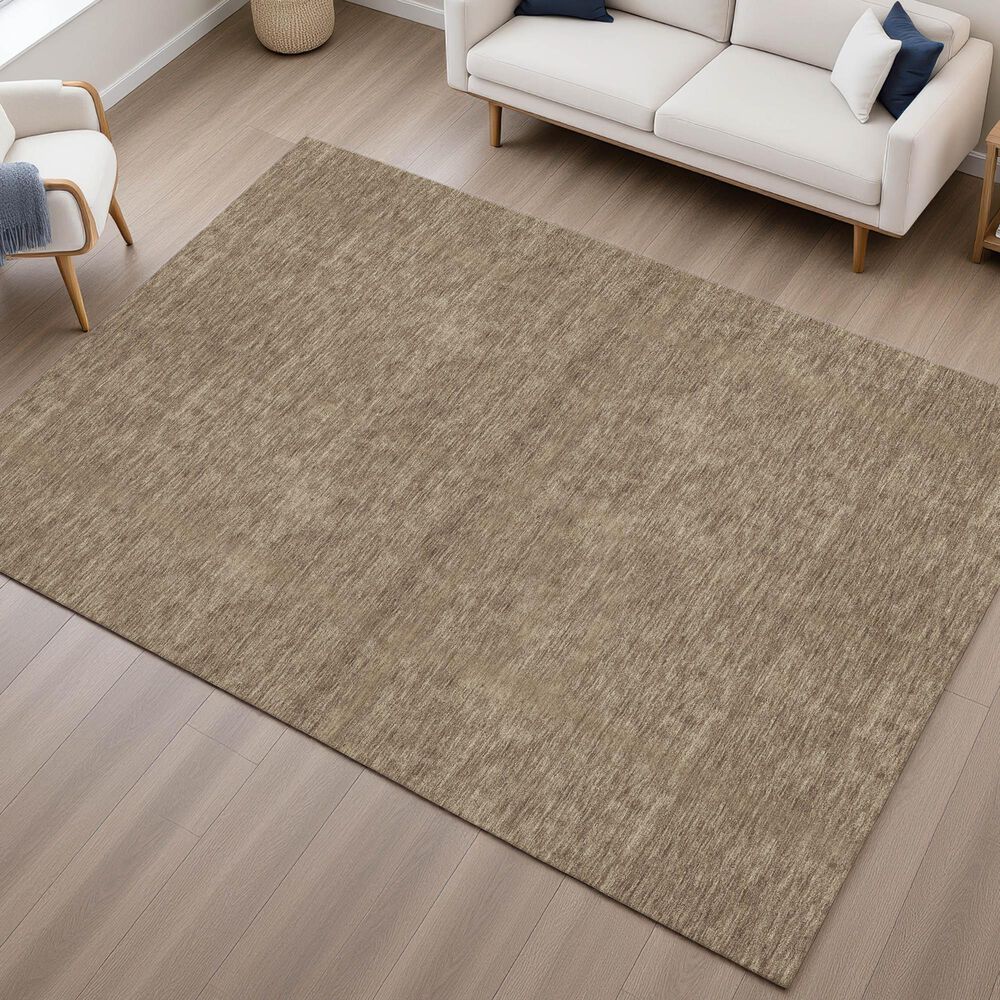 Dalyn Rug Company Soft Essentials Solid Mocha 5' x 7'6" Area Rug, , large