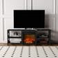 Noviland 63" Fireplace TV Stand with Storage Shelves in Americano, , large