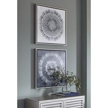 Signature Design by Ashley 25" x 25" Monterey Wall Art with Blue and White, , large