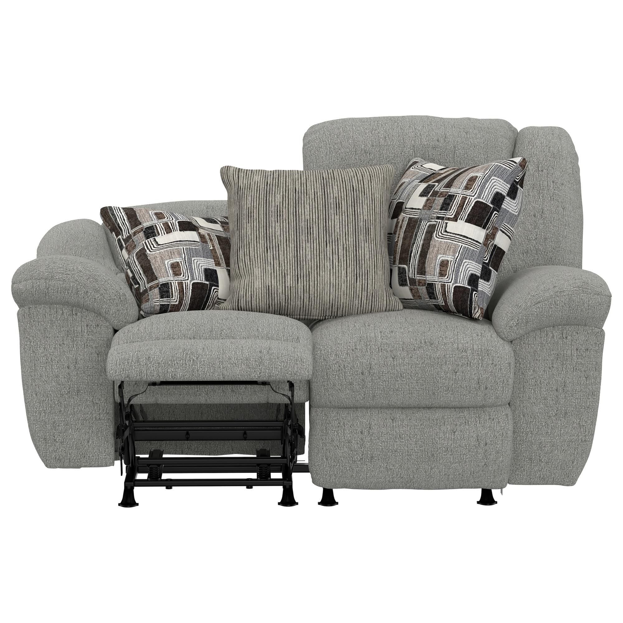 Catnapper Trifecta Manual Reclining Rocking Loveseat in Nature