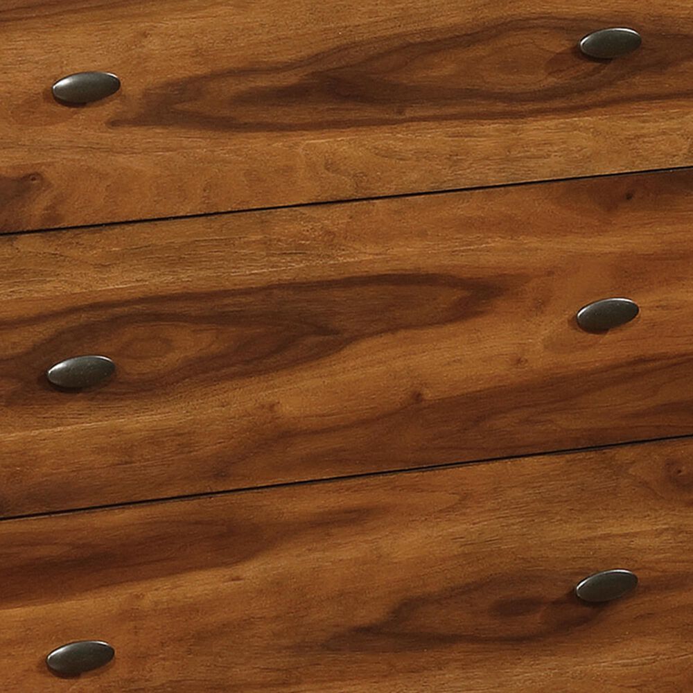 Pacific Landing Robyn 6 Drawer Dresser and Mirror in Dark Walnut, , large