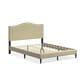 Glideaway Leighford Queen Upholstered Platform Panel Bed in Beige, , large