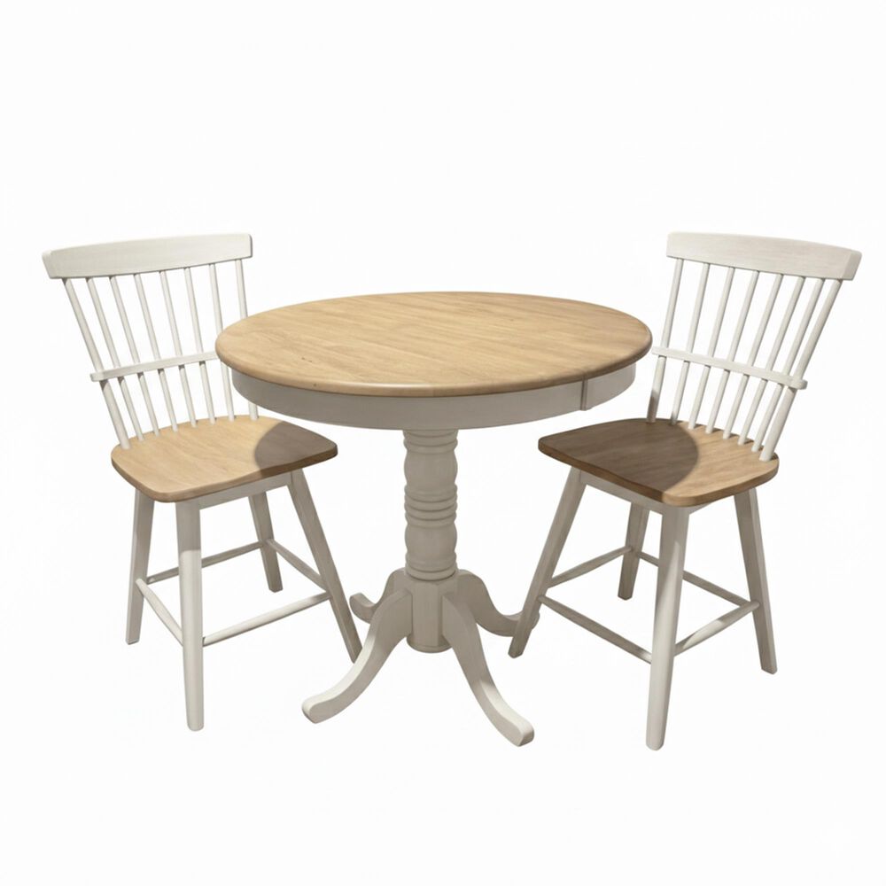 Maison Estee Oasis 3-Piece Counter Height Dining Set in Natural and White, , large
