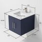 Lexora Home Geneva 24" Single Bathroom Vanity in Navy Blue with 2 cm White Carrara Marble Top and Rectangular Sink, , large