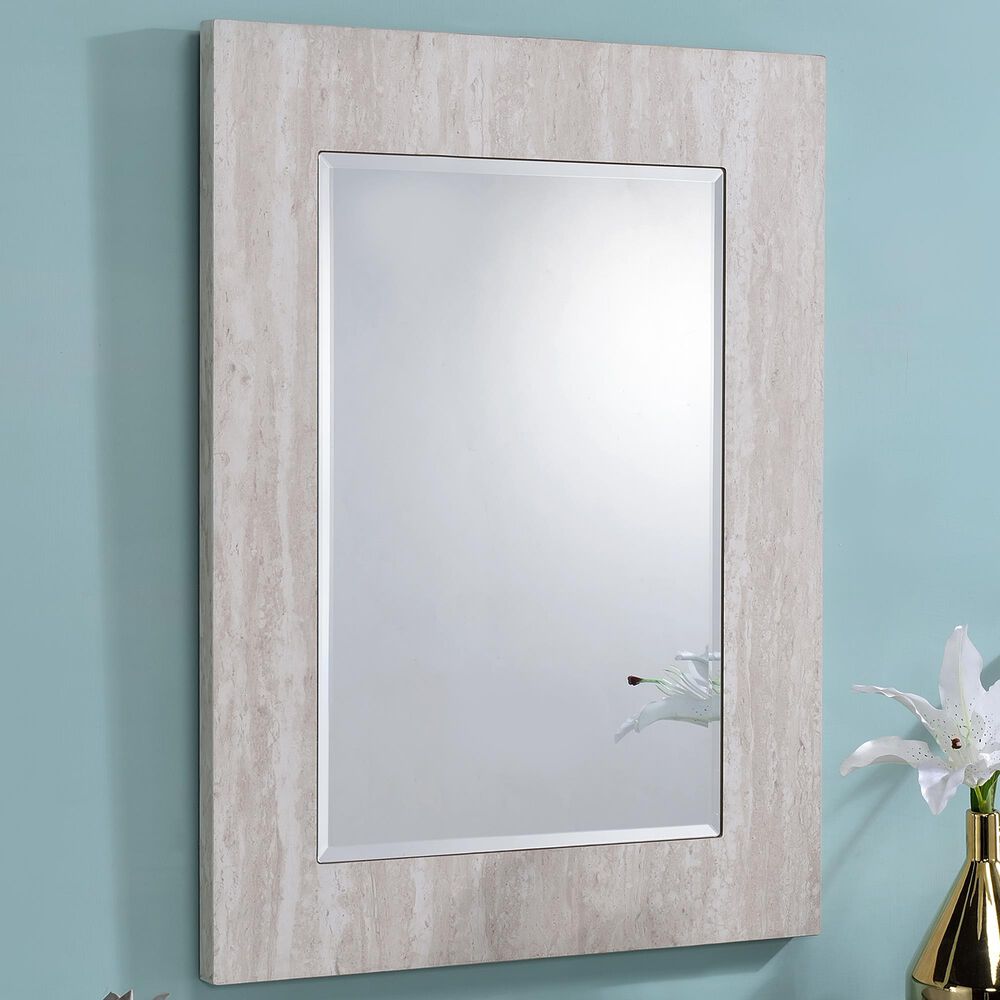 Furniture of America Garner Wall Mirror in White, , large