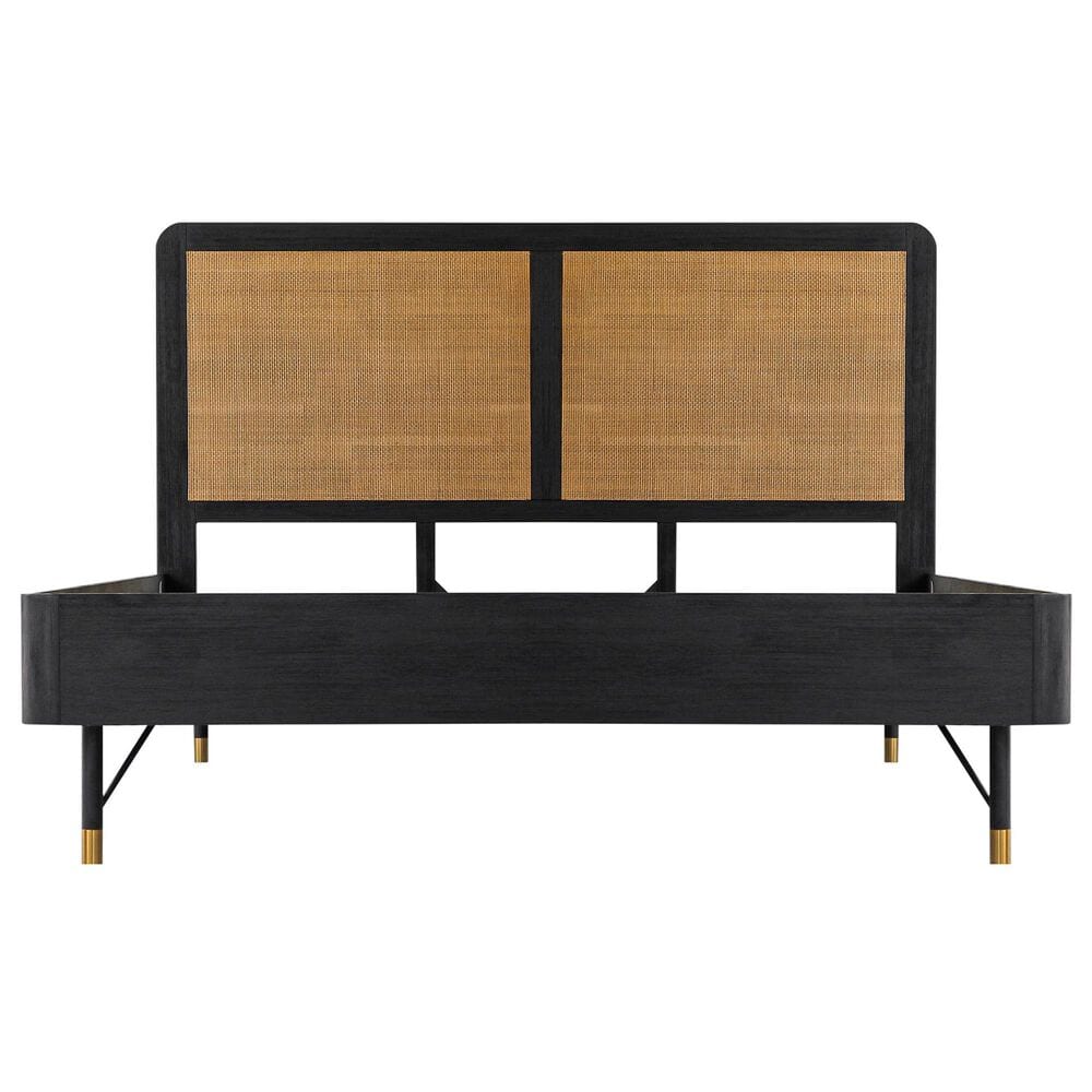 Blue River Saratoga King Platform Bed in Black and Natural, , large