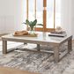 Ashley Loyaska Coffee Table in Grayish Brown and Ivory, , large