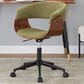 Lumisource Vintage Mod Office Chair with Green Cushion in Walnut and Black, , large
