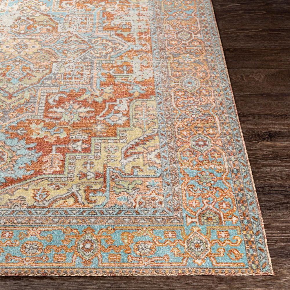 Surya Bodrum 6&#39; x 9&#39;11&quot; Ivory, Orange, Saffron, Gray, Camel and Blue Area Rug, , large