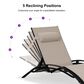 HOMLUX 3-Piece Oversized Patio Chaise Lounge Set in Beige, , large