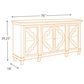 Ashley Fossil Ridge 4-Door Quatrefoil Credenza in Distressed Gray, , large