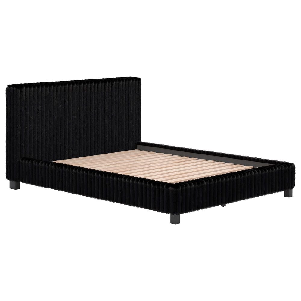 Ashley Zuraleus 3-Piece Queen Upholstered Platform Bedroom Set in Matte Black, , large
