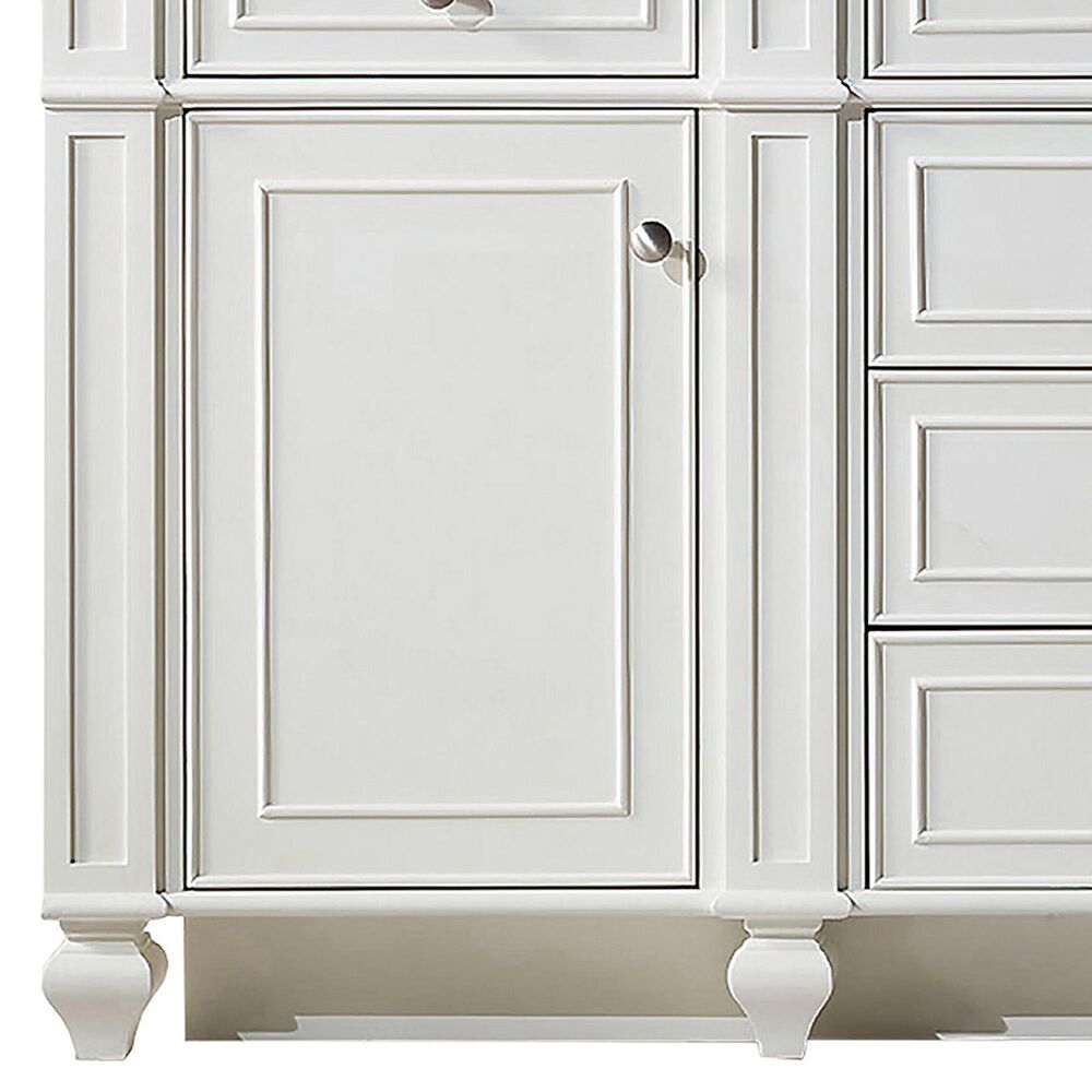 James Martin Vanities Bristol 60&quot; Double Bathroom Vanity in Bright White with 3 cm Parisien Bleu Quartz Top and Rectangular Sinks, , large