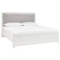 Ashley Maeling 5 Piece King Upholstered Panel Bedroom Set in Matte White, , large