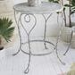 Hearth and Haven Outdoor Round Side Table with Heart Scroll Design in Gray, , large